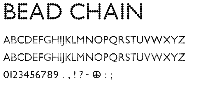 Bead Chain font